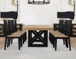 Magnolia Oak/Black 5-Piece 72-108-inch Dining Set