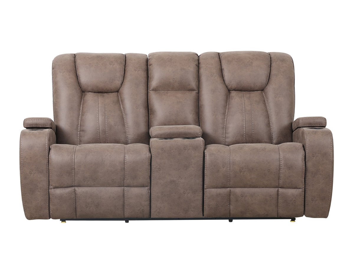 Marlow 3-Piece Sand Vegan Leather Manual Reclining Set