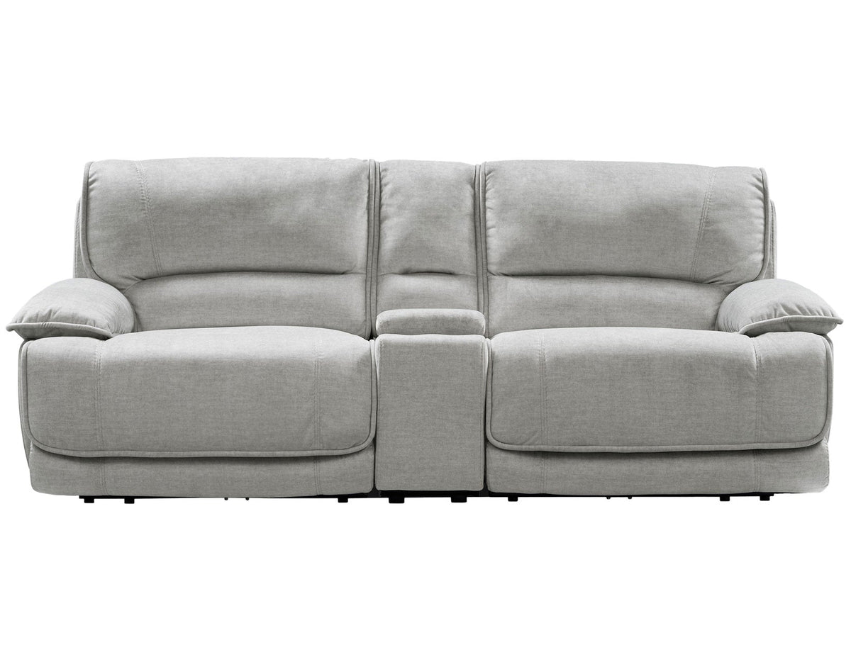 Olsen 3-Piece Dual-Power Zero-Gravity Modular Reclining Console Loveseat, Silver