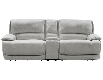 Olsen 3-Piece Dual-Power Zero-Gravity Modular Reclining Console Loveseat, Silver