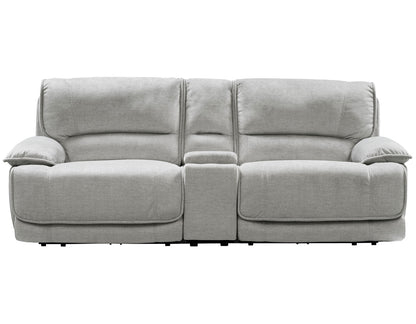 Olsen 3-Piece Dual-Power Zero-Gravity Modular Reclining Console Loveseat, Silver