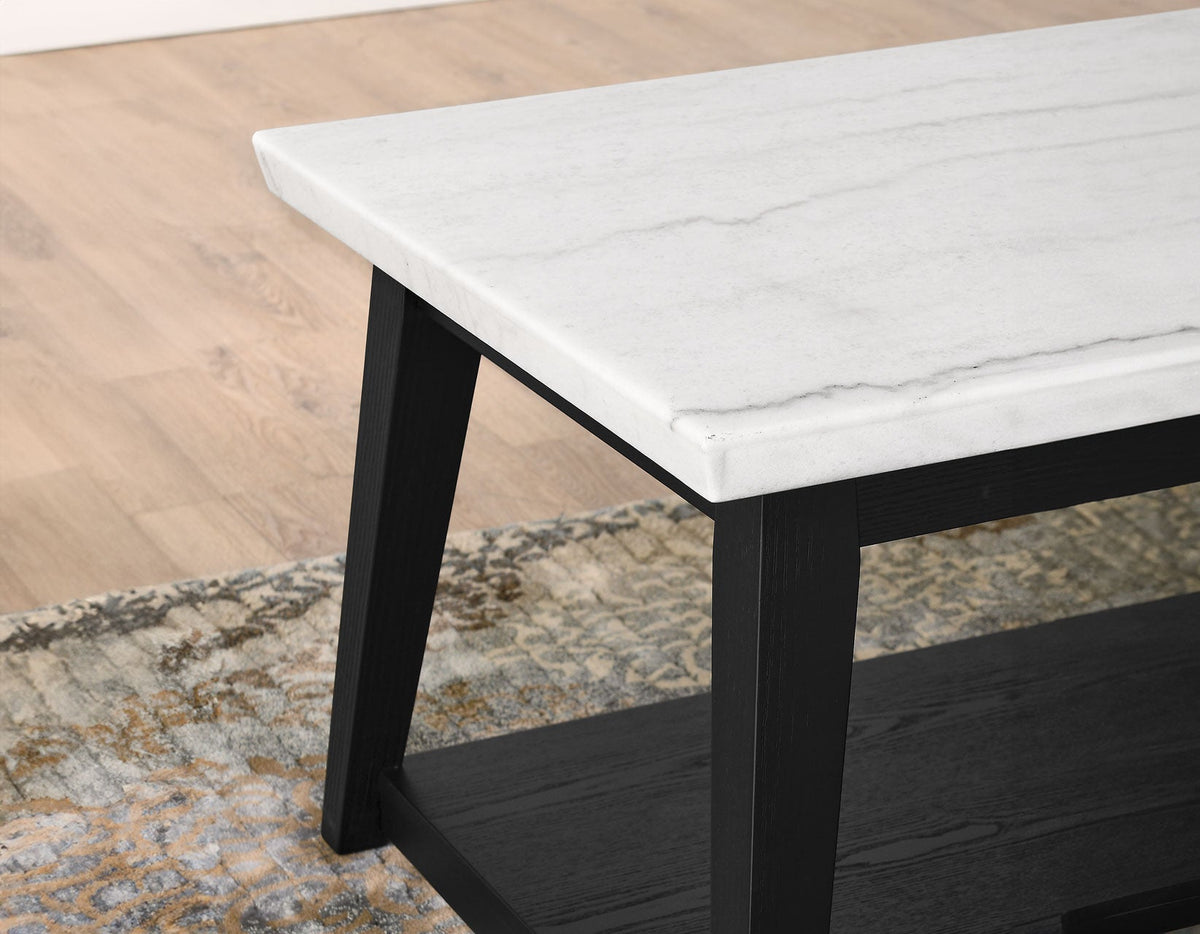 Vida Black/White Marble Top Castered Cocktail Table