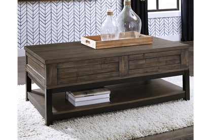 Johurst Grayish Brown Lift-top Coffee Table and 2 End Tables -  Ashley - Luna Furniture
