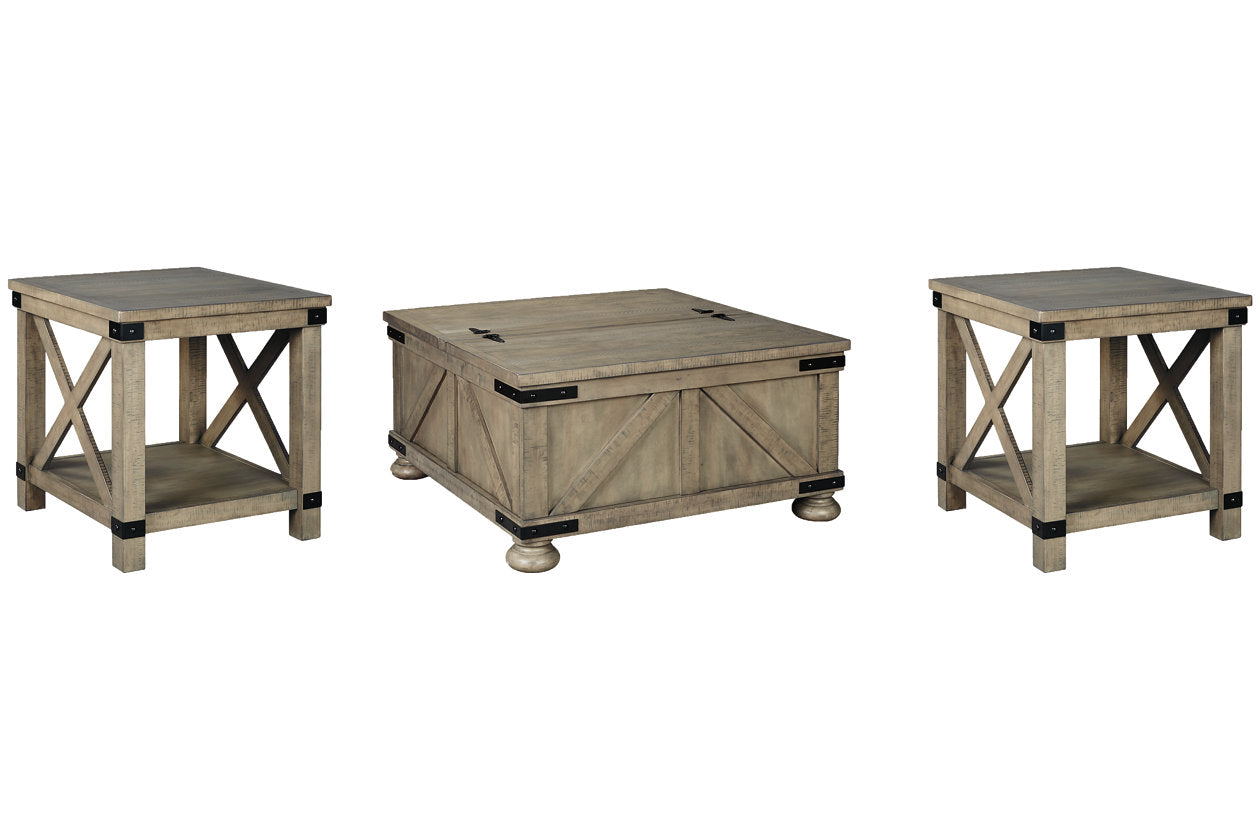 Aldwin Gray Coffee Table and 2 End Tables -  Ashley - Luna Furniture
