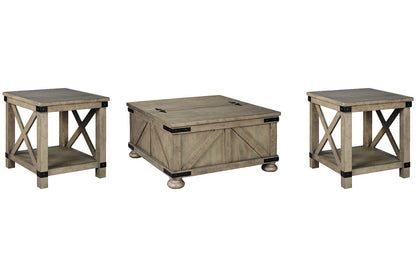 Aldwin Gray Coffee Table and 2 End Tables -  Ashley - Luna Furniture