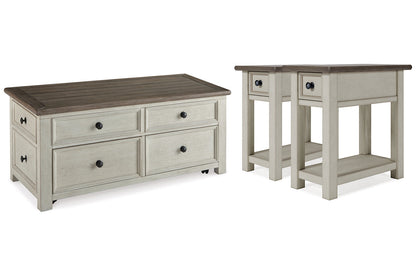 Bolanburg Two-tone Coffee Table and 2 End Tables -  Ashley - Luna Furniture