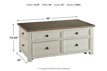 Bolanburg Two-tone Coffee Table and 2 Chairside End Tables -  Ashley - Luna Furniture