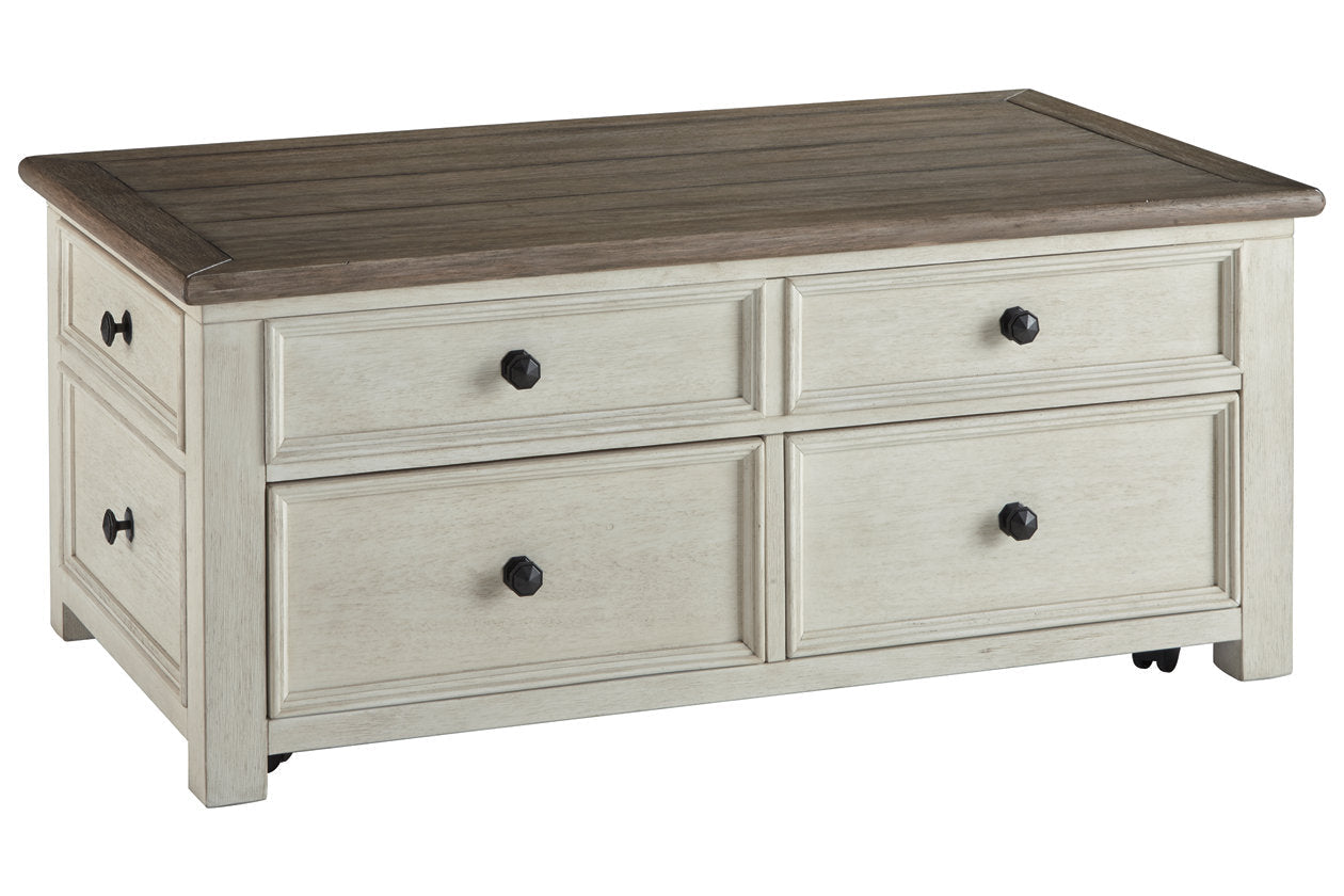 Bolanburg Two-tone Coffee Table and 2 Chairside End Tables -  Ashley - Luna Furniture
