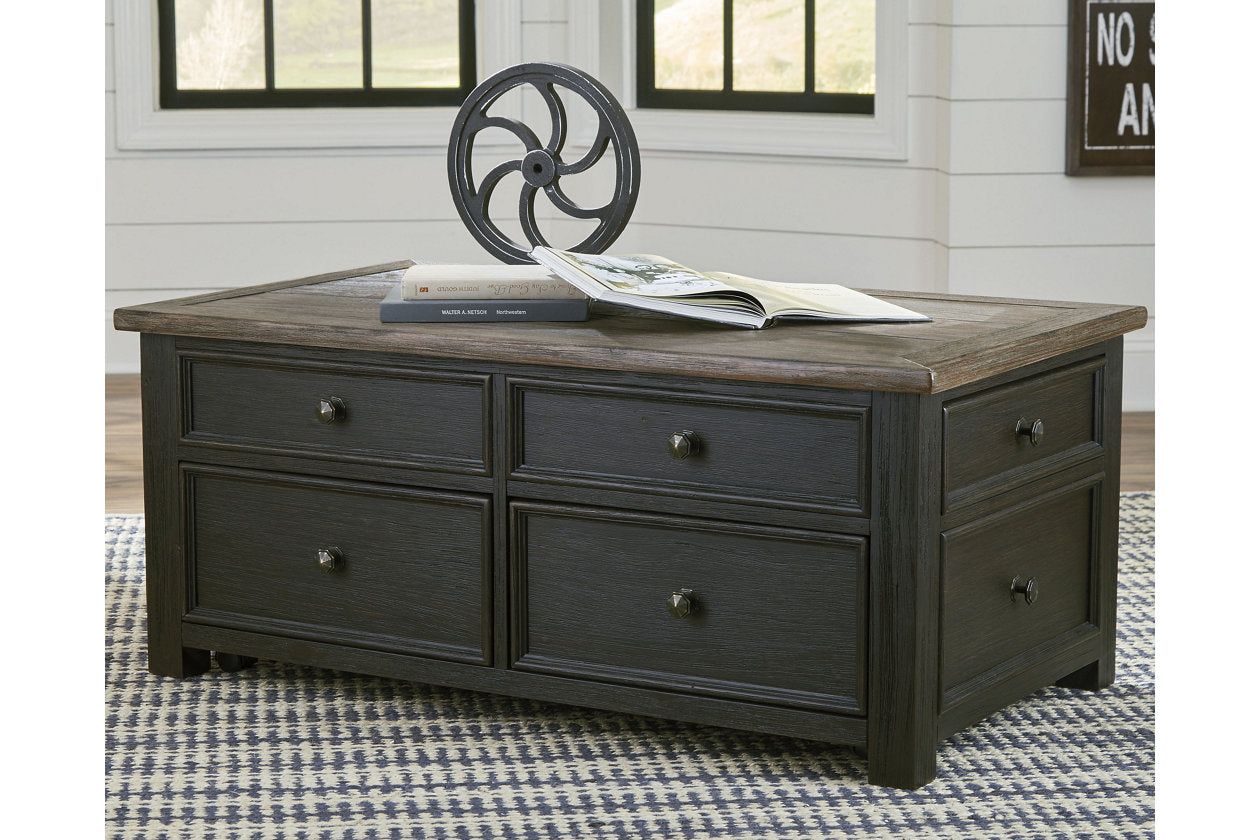Tyler Creek Grayish Brown/Black Coffee Table and 2 End Tables -  Ashley - Luna Furniture