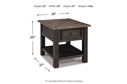 Tyler Creek Grayish Brown/Black Coffee Table and 2 End Tables -  Ashley - Luna Furniture