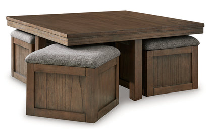 Boardernest Brown Coffee Table and 2 End Tables -  Ashley - Luna Furniture