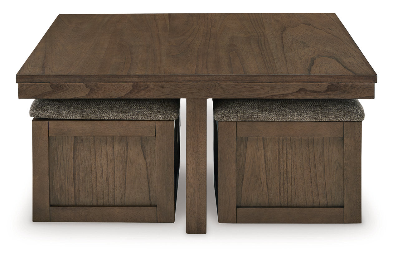 Boardernest Brown Coffee Table and 2 End Tables -  Ashley - Luna Furniture