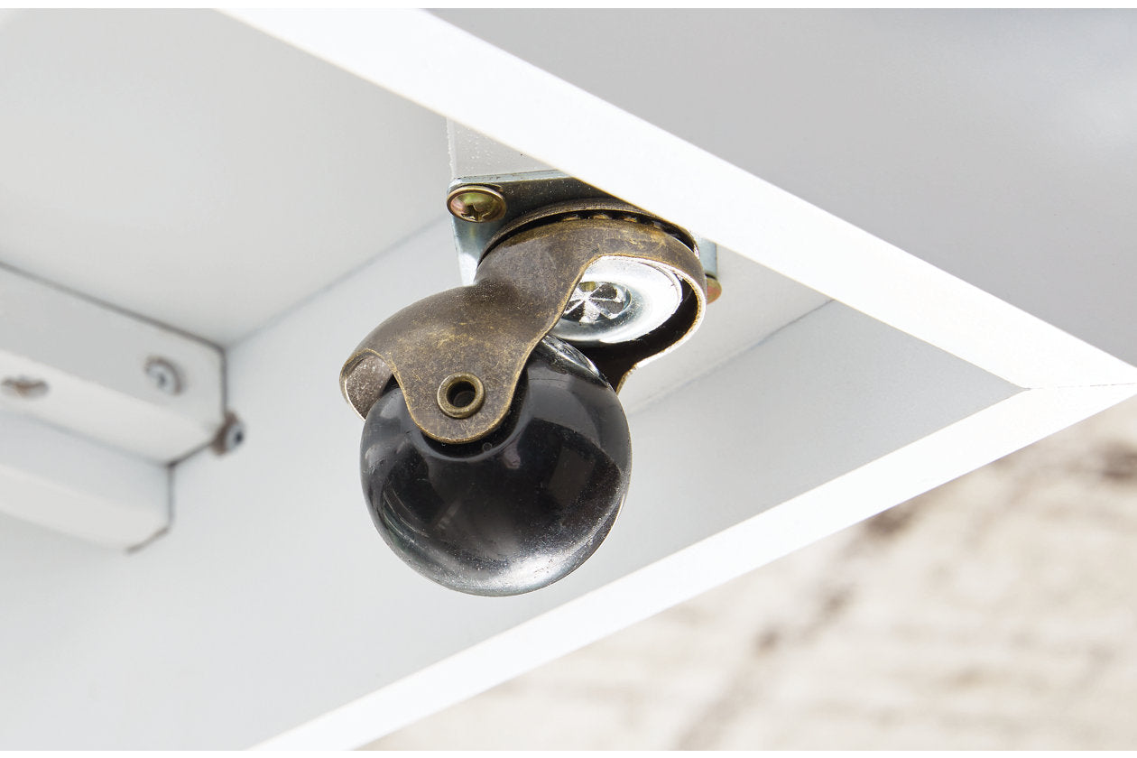 Gardoni White/Black Coffee Table and 2 Chairside End Tables -  Ashley - Luna Furniture