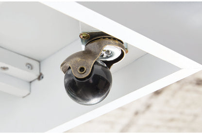 Gardoni White/Black Coffee Table and 2 Chairside End Tables -  Ashley - Luna Furniture