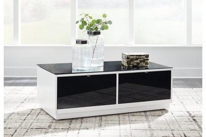 Gardoni White/Black Coffee Table and 2 End Tables -  Ashley - Luna Furniture