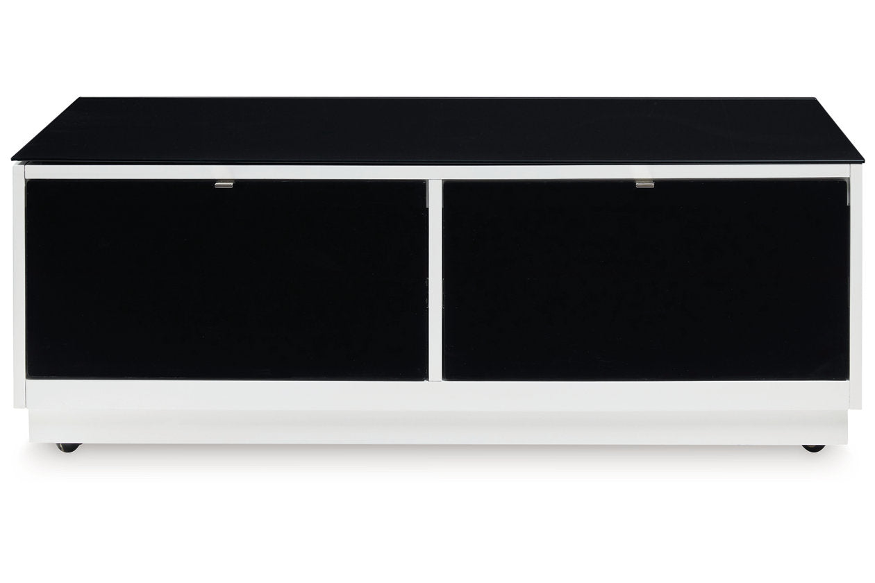 Gardoni White/Black Coffee Table and 2 End Tables -  Ashley - Luna Furniture