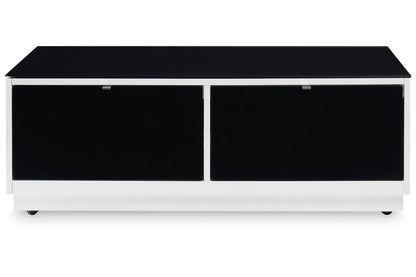 Gardoni White/Black Coffee Table and 2 End Tables -  Ashley - Luna Furniture