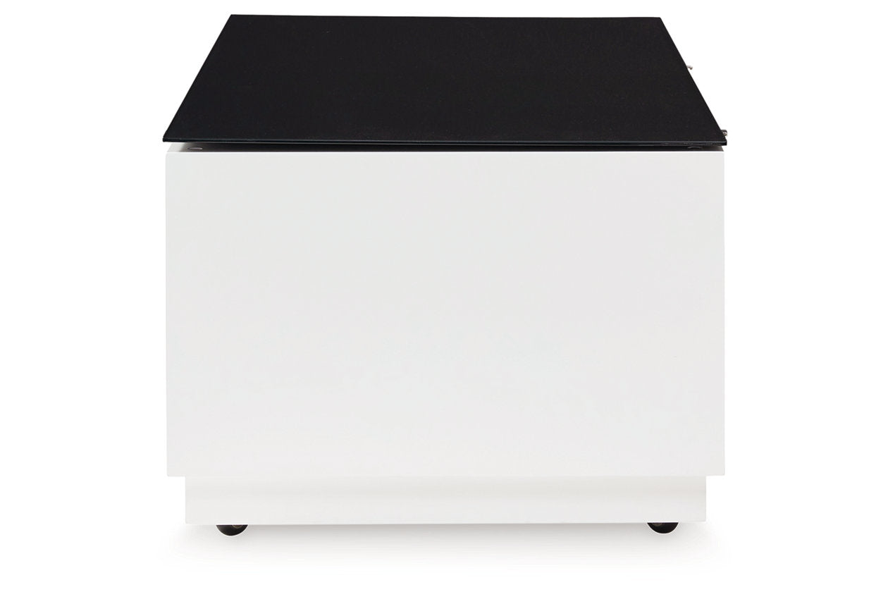 Gardoni White/Black Coffee Table and 2 End Tables -  Ashley - Luna Furniture