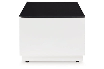 Gardoni White/Black Coffee Table and 2 End Tables -  Ashley - Luna Furniture