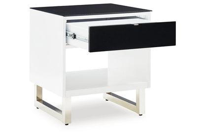 Gardoni White/Black Coffee Table and 2 End Tables -  Ashley - Luna Furniture