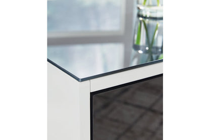 Gardoni White/Black Coffee Table and 2 End Tables -  Ashley - Luna Furniture
