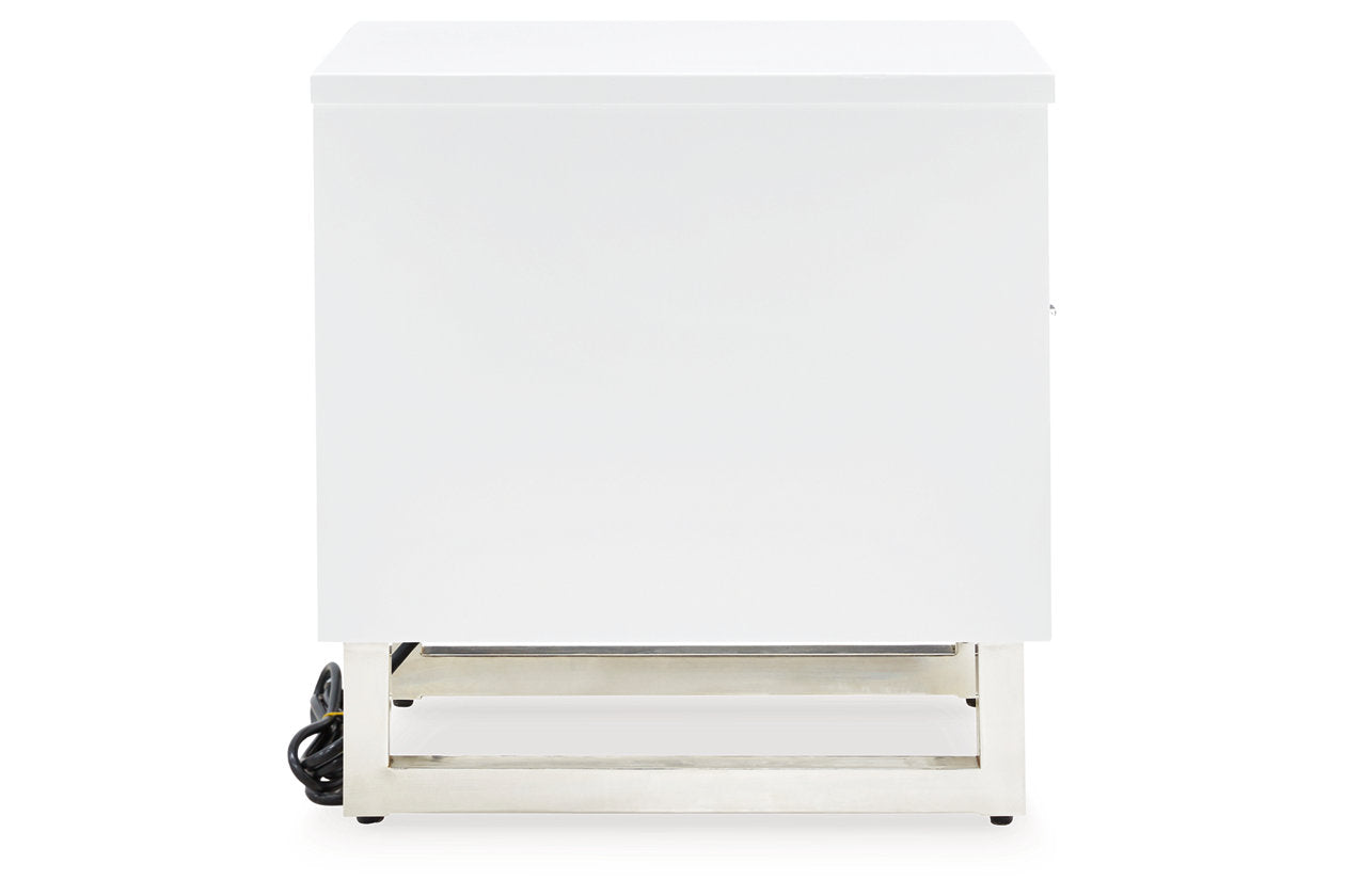 Gardoni White/Black Coffee Table and 2 Chairside End Tables -  Ashley - Luna Furniture