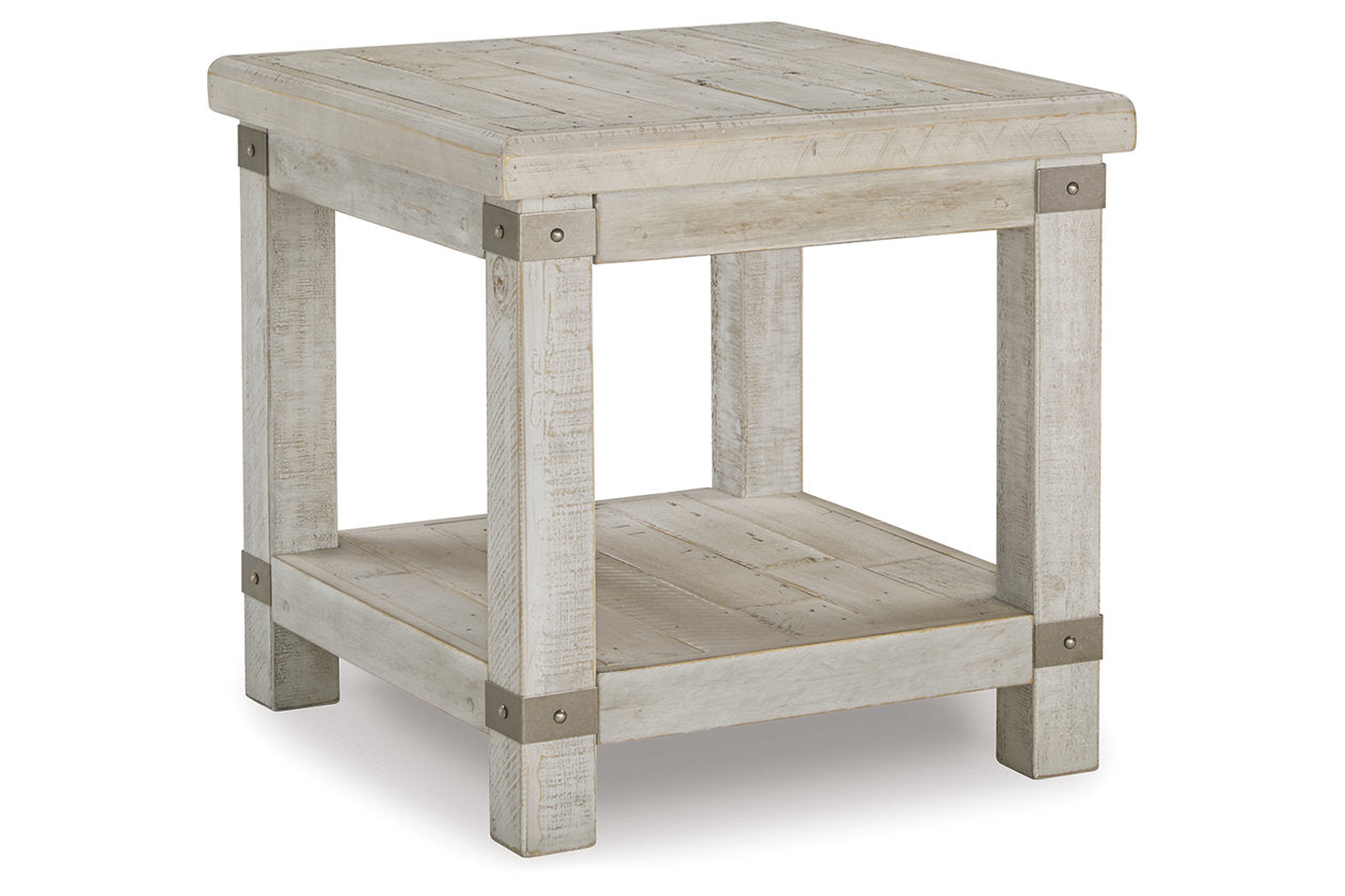 Carynhurst White Wash Gray Coffee Table and 2 End Tables -  Ashley - Luna Furniture