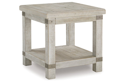 Carynhurst White Wash Gray Coffee Table and 2 End Tables -  Ashley - Luna Furniture