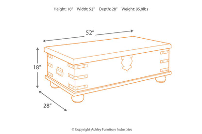 Carynhurst White Wash Gray Coffee Table and 2 End Tables -  Ashley - Luna Furniture