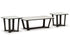 Fostead White/Espresso Coffee Table and 2 Ends -  Ashley - Luna Furniture