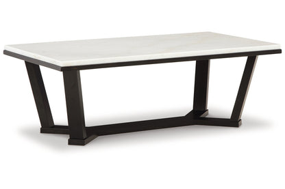 Fostead White/Espresso Coffee Table and 2 Ends -  Ashley - Luna Furniture