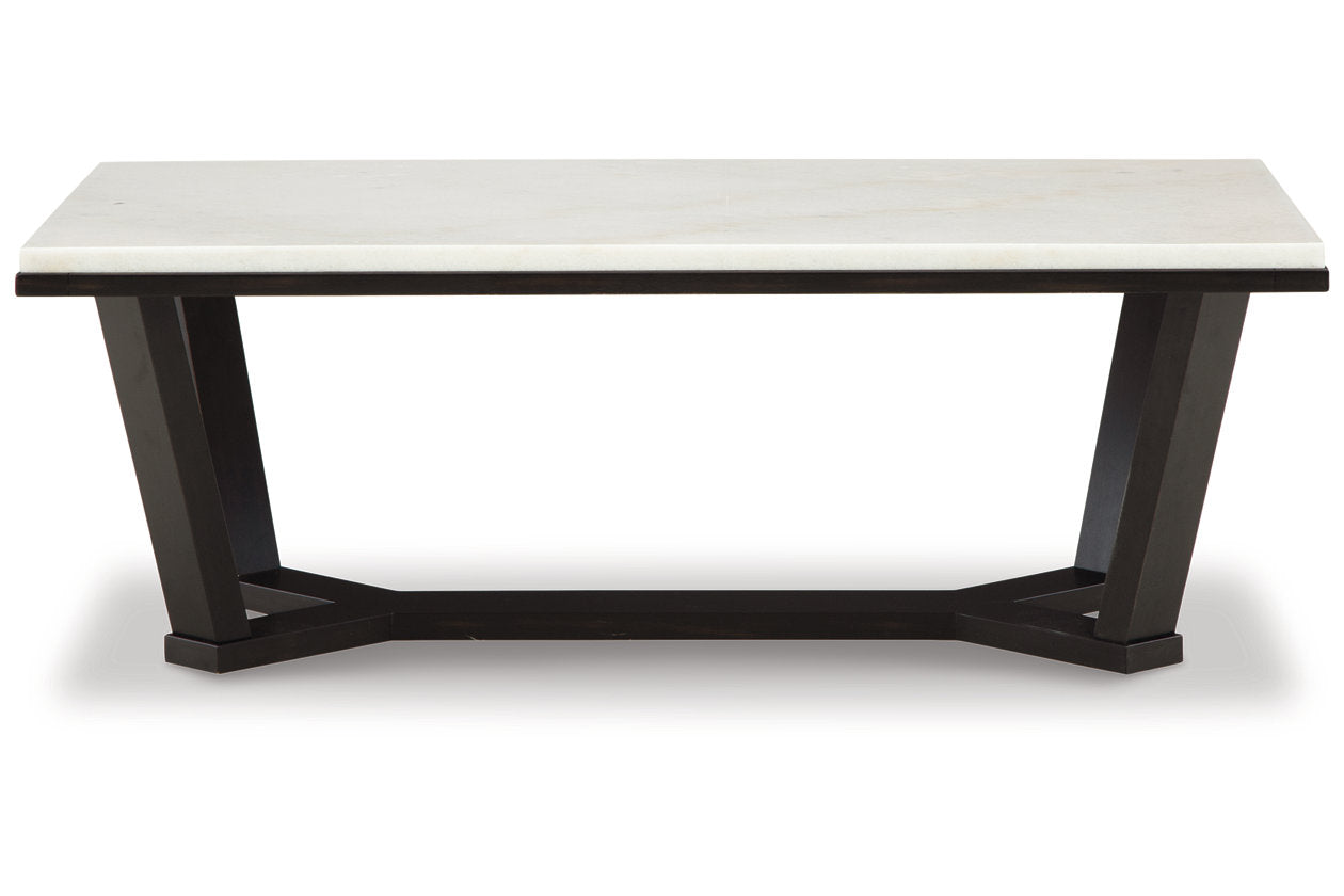 Fostead White/Espresso Coffee Table and 2 Ends -  Ashley - Luna Furniture