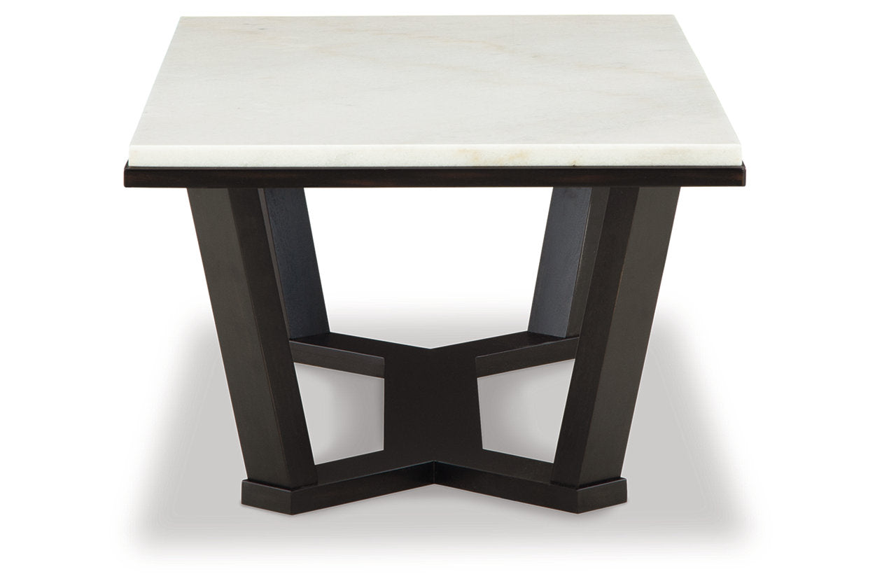 Fostead White/Espresso Coffee Table and 2 Ends -  Ashley - Luna Furniture