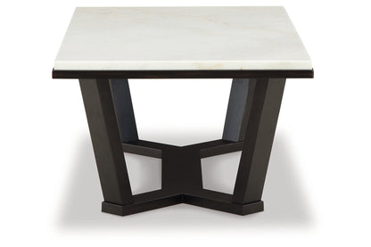 Fostead White/Espresso Coffee Table and 2 Ends -  Ashley - Luna Furniture