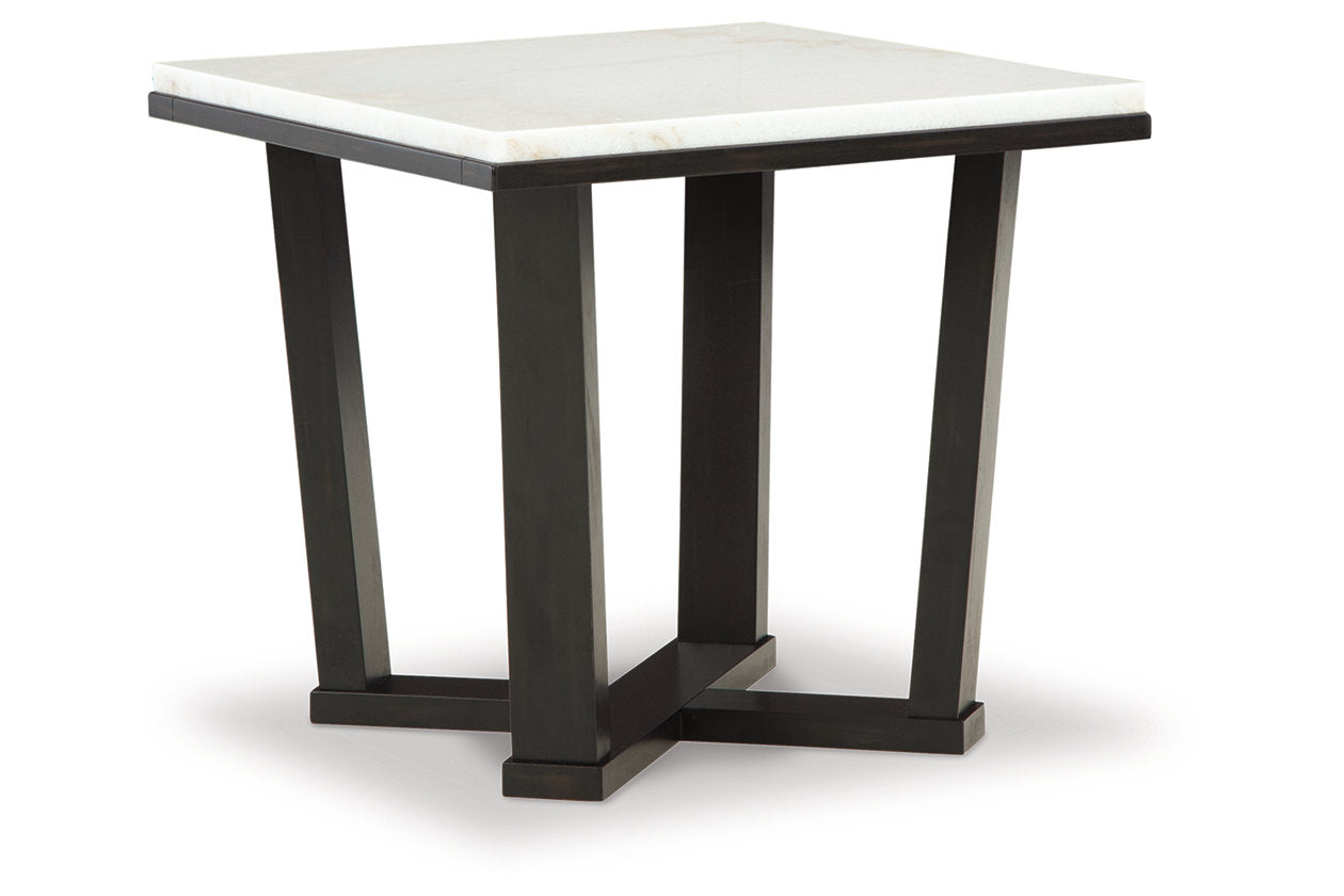 Fostead White/Espresso Coffee Table and 2 Ends -  Ashley - Luna Furniture