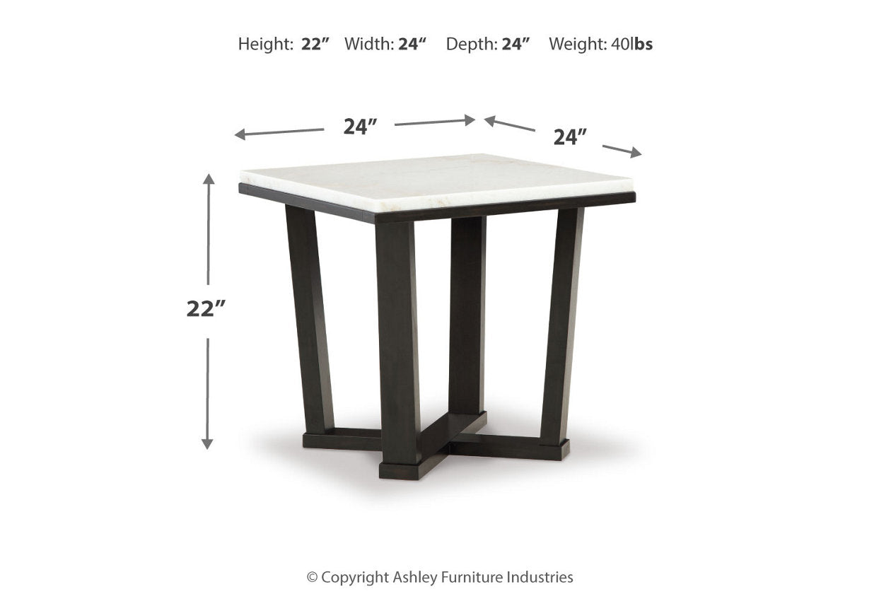 Fostead White/Espresso Coffee Table and 2 Ends -  Ashley - Luna Furniture