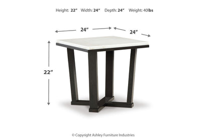Fostead White/Espresso Coffee Table and 2 Ends -  Ashley - Luna Furniture