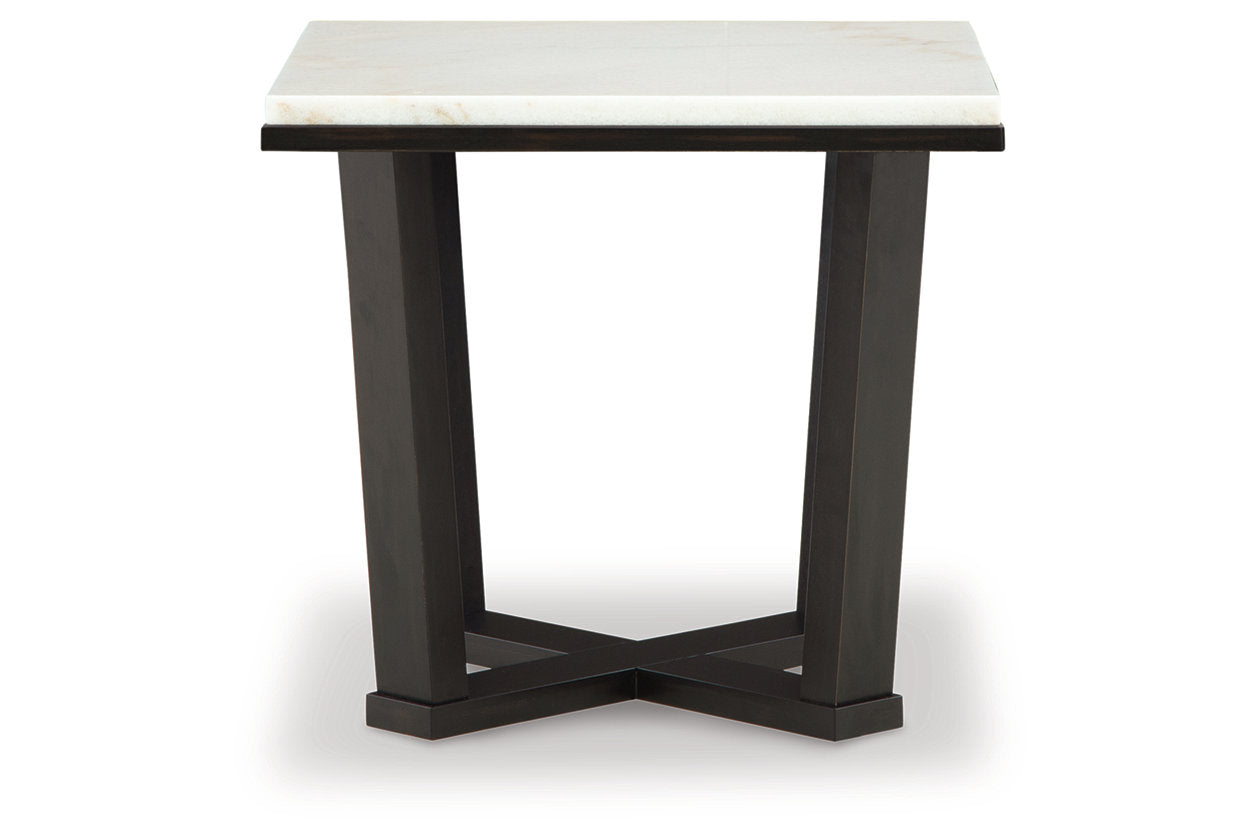 Fostead White/Espresso Coffee Table and 2 Ends -  Ashley - Luna Furniture