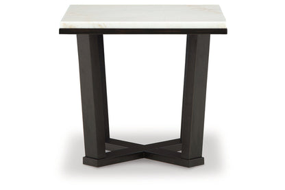 Fostead White/Espresso Coffee Table and 2 Ends -  Ashley - Luna Furniture