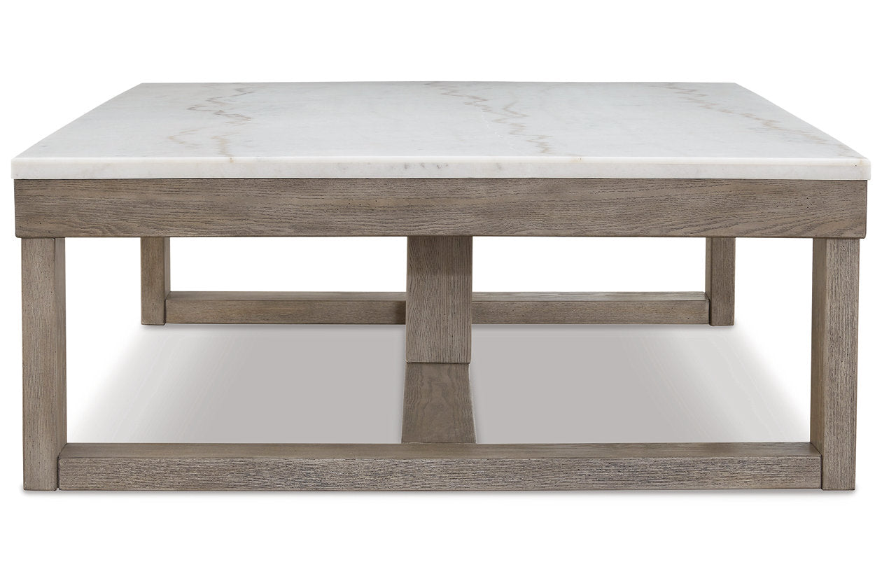 Loyaska Brown/Ivory Coffee Table and 2 End Tables -  Ashley - Luna Furniture