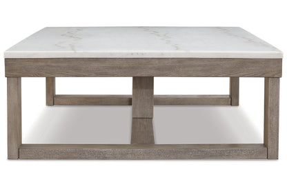Loyaska Brown/Ivory Coffee Table and 2 End Tables -  Ashley - Luna Furniture