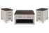 Darborn Gray/Brown Lift-top Coffee Table and 2 Chairside End Tables -  Ashley - Luna Furniture