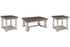 Havalance Gray/White Coffee Table and 2 End Tables -  Ashley - Luna Furniture