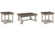 Havalance Gray/White Coffee Table and 2 End Tables -  Ashley - Luna Furniture