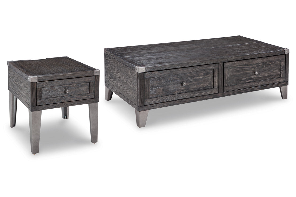 Todoe Dark Gray Coffee Table and End Table -  Ashley - Luna Furniture