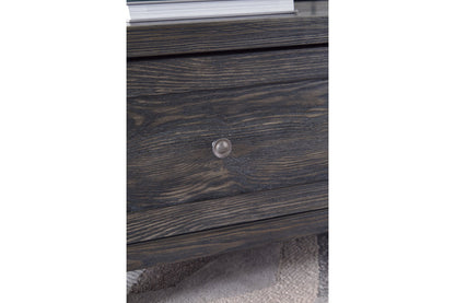 Todoe Dark Gray Coffee Table and 2 End Tables -  Ashley - Luna Furniture