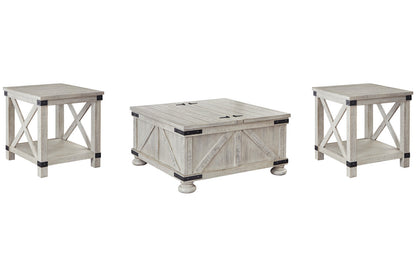 Carynhurst Whitewash Coffee Table and 2 End Tables -  Ashley - Luna Furniture