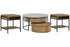 Fridley Brown/Black Coffee Table and 2 End Tables -  Ashley - Luna Furniture