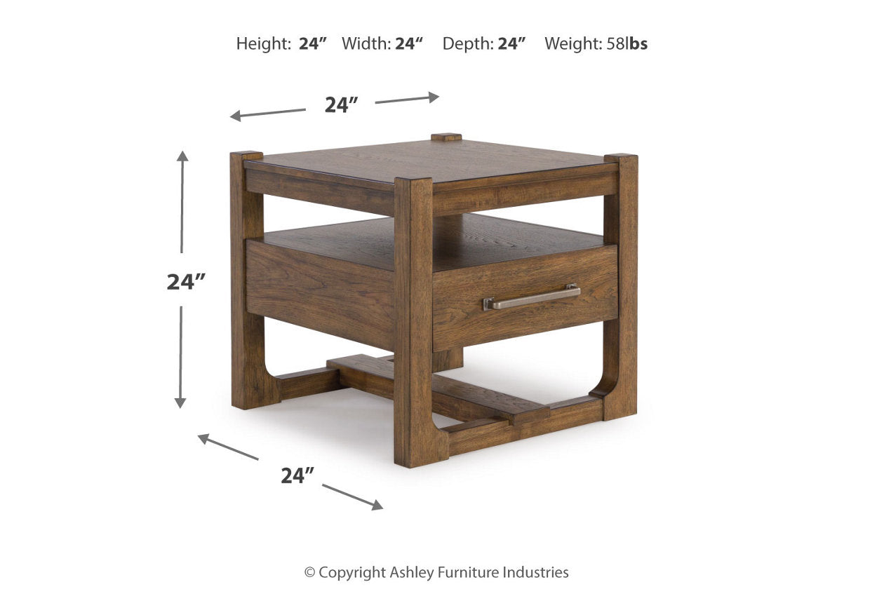 Cabalynn Light Brown Coffee Table and 2 End Tables -  Ashley - Luna Furniture