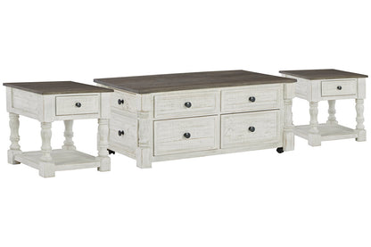 Havalance White/Gray Lift Top Coffee Table and 2 End Tables -  Ashley - Luna Furniture